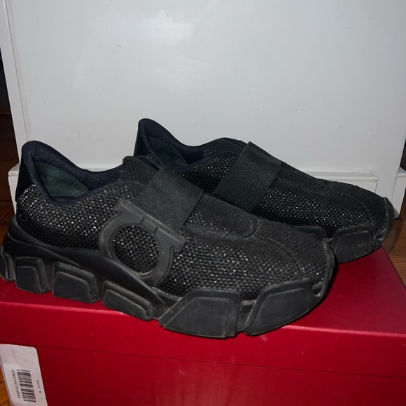 Maison Martin Margiela Shoes - Salvatore Ferragamo Black Sneakers